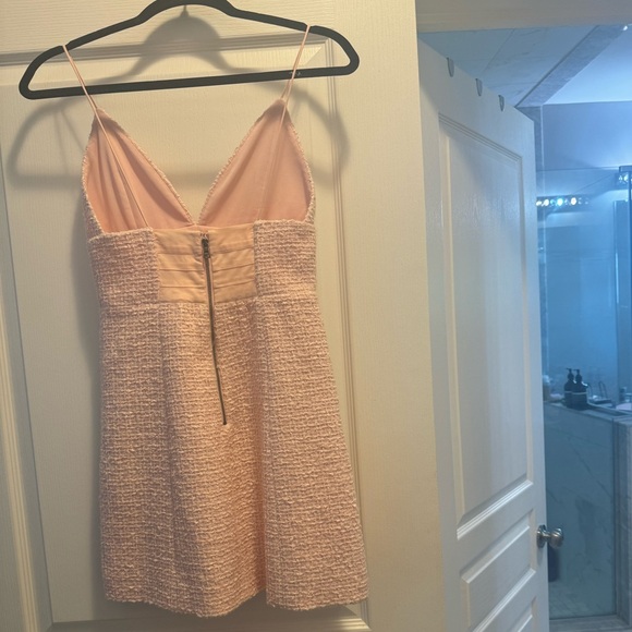 Brand New Never Worn - Alice and Olivia Carli Tweed Mini Dress - Pink - Size 0 - Picture 9 of 11